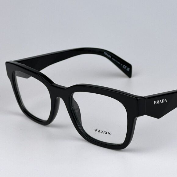 NEW Prada PRA10V 16K101 Black Square Unisex Eyeglasses PR A10V - Picture 7 of 11